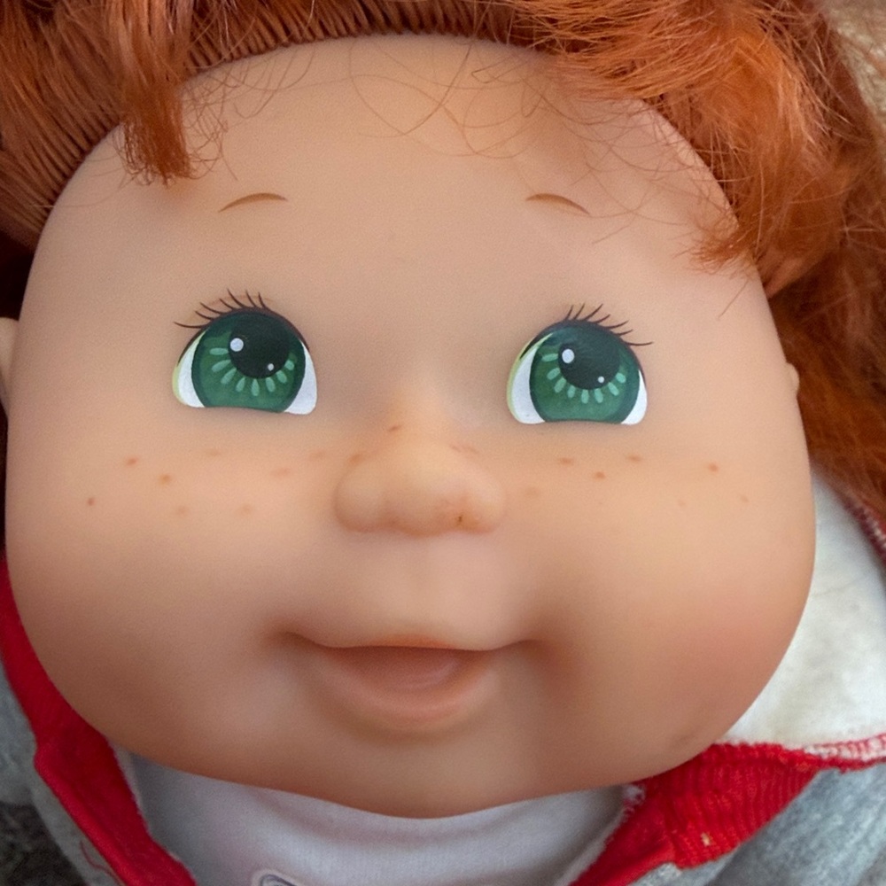 Cabbage Patch Kid Redhead Doll with Gray CPK hooded sweatshirt 1995 on tag - Picture 16 of 16